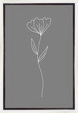 Minimalist Flower Gray Gallery Wrap