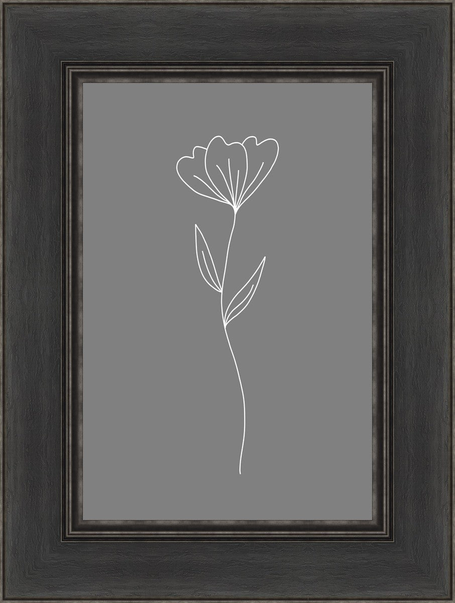 Minimalist Flower Gray