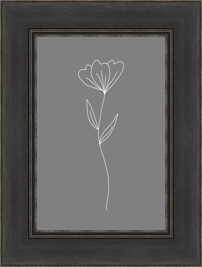 Minimalist Flower Gray