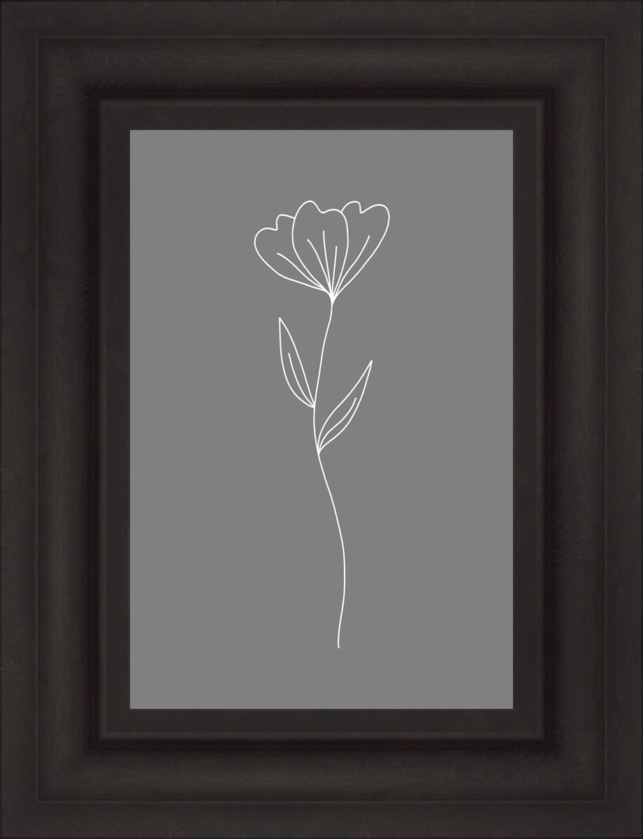 Minimalist Flower Gray