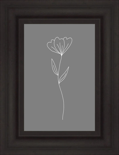 Minimalist Flower Gray