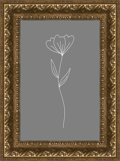 Minimalist Flower Gray