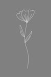 Minimalist Flower Gray Gallery Wrap