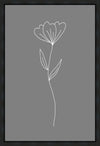 Minimalist Flower Gray Gallery Wrap