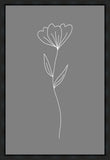 Minimalist Flower Gray Gallery Wrap