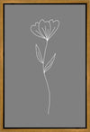 Minimalist Flower Gray Gallery Wrap