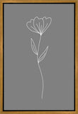 Minimalist Flower Gray Gallery Wrap