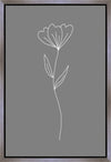 Minimalist Flower Gray Gallery Wrap