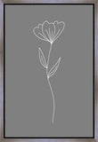 Minimalist Flower Gray Gallery Wrap