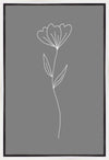 Minimalist Flower Gray Gallery Wrap