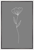 Minimalist Flower Gray Gallery Wrap