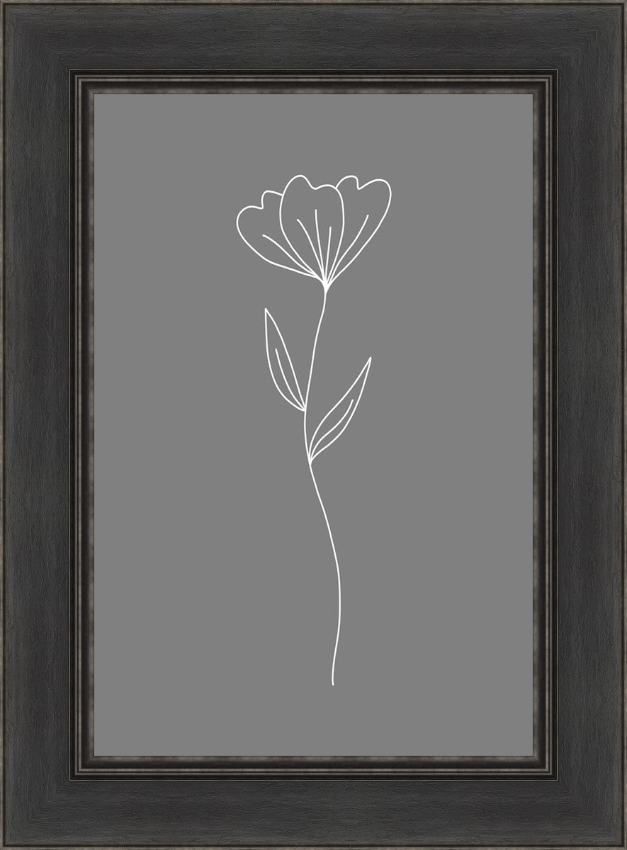 Minimalist Flower Gray