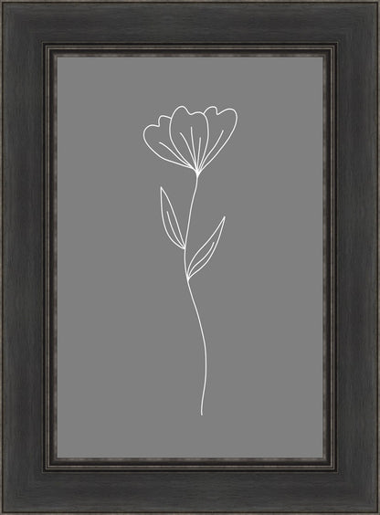 Minimalist Flower Gray