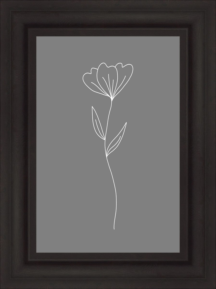 Minimalist Flower Gray