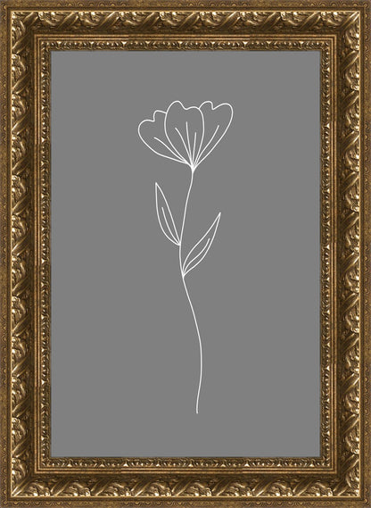 Minimalist Flower Gray
