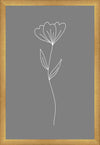 Minimalist Flower Gray