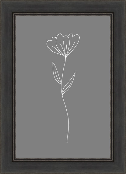 Minimalist Flower Gray