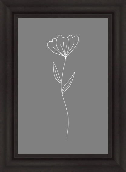 Minimalist Flower Gray