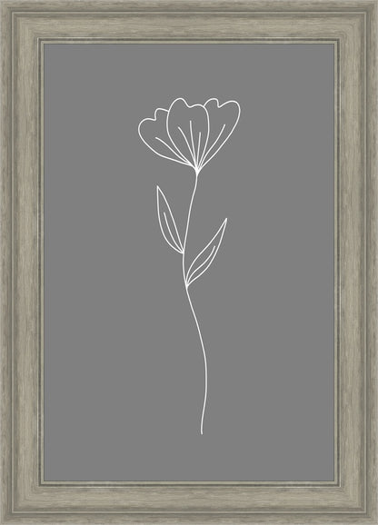Minimalist Flower Gray