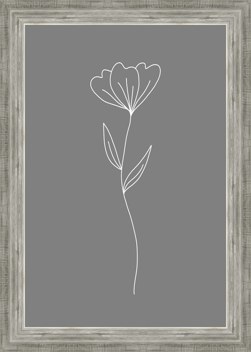 Minimalist Flower Gray