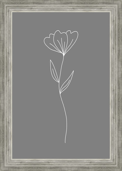 Minimalist Flower Gray