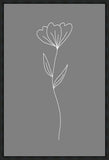 Minimalist Flower Gray Gallery Wrap