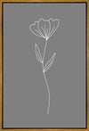 Minimalist Flower Gray Gallery Wrap