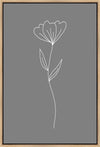 Minimalist Flower Gray Gallery Wrap