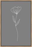 Minimalist Flower Gray Gallery Wrap