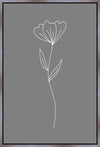 Minimalist Flower Gray Gallery Wrap