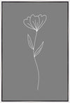 Minimalist Flower Gray Gallery Wrap