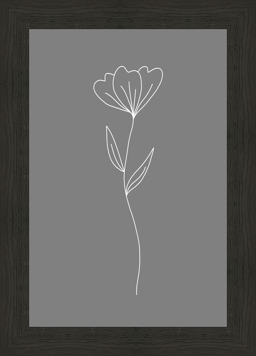 Minimalist Flower Gray