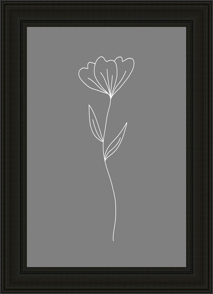 Minimalist Flower Gray