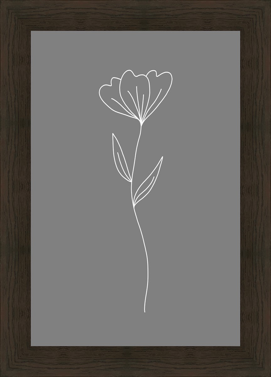 Minimalist Flower Gray
