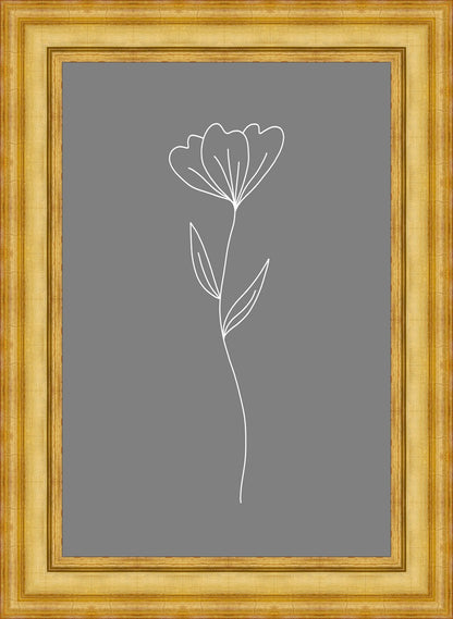 Minimalist Flower Gray