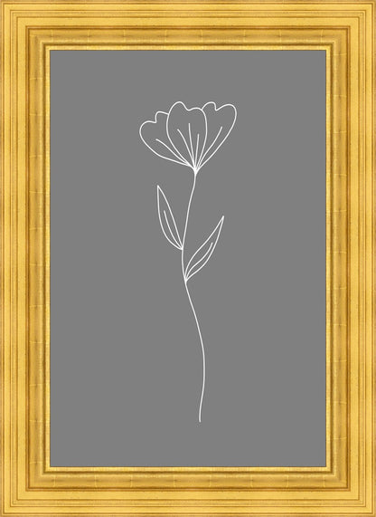 Minimalist Flower Gray