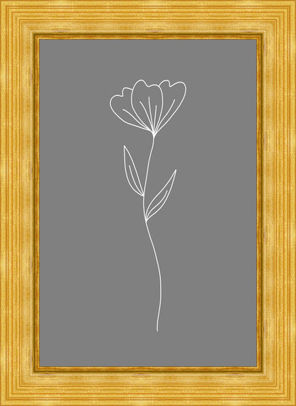 Minimalist Flower Gray