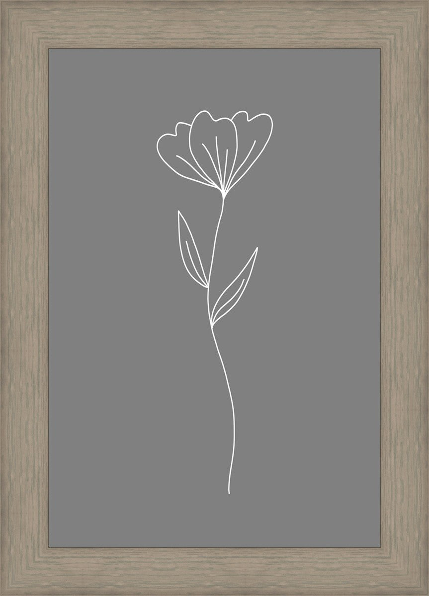 Minimalist Flower Gray