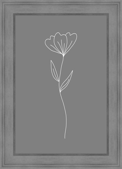 Minimalist Flower Gray