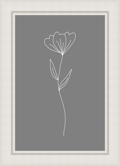 Minimalist Flower Gray