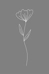 Minimalist Flower Gray