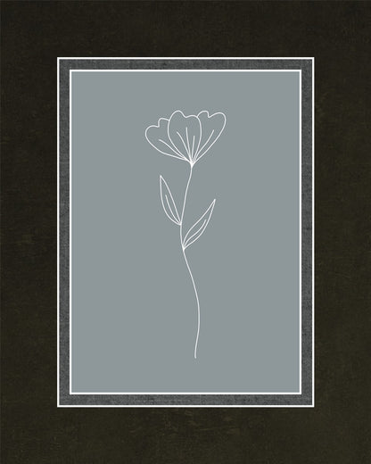 Minimalist Flower Blue