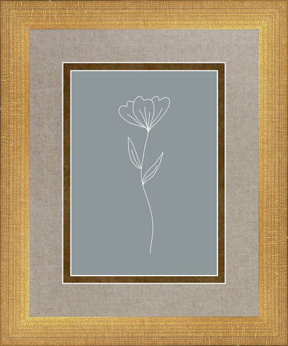 Minimalist Flower Blue