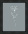 Minimalist Flower Blue Gallery Wrap