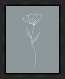 Minimalist Flower Blue Gallery Wrap