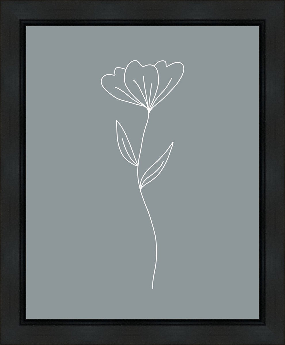 Minimalist Flower Blue Gallery Wrap