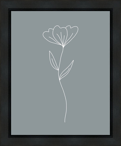 Minimalist Flower Blue Gallery Wrap