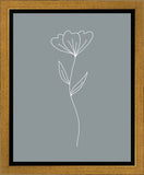 Minimalist Flower Blue Gallery Wrap