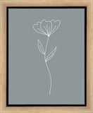 Minimalist Flower Blue Gallery Wrap