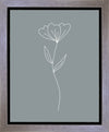 Minimalist Flower Blue Gallery Wrap